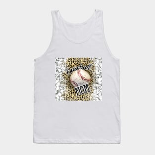 Baseball Cheetah mom Tank Top